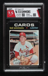1971 Topps Ted Simmons #117 HGA 7.5 Rookie RC HOF