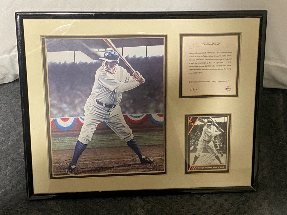 Impresión litográfica Kelly Russell Studios 1992 Darryl Vlask - BABE RUTH NY Yankees Foto 1 de 4