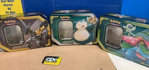 Pokemon GX Tag Team Empty GX Tins all 3 with Gx marker - Picture 1 of 8