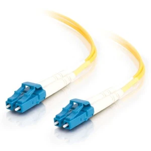 1m LC-LC Duplex 9/125 OS2 Singlemode Fiber Cable Yellow Optic OFNR 3FT - Picture 1 of 1