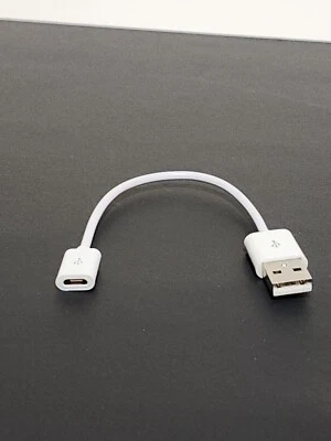2 Pack  Usb male To Micro Usb Female adapter Chord White 4 Inch *FREE SHI1PPING* - Image 1 of 4