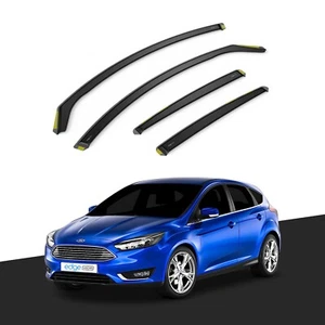 Ford Focus MK3 2011-2018 5 Door Saloon/Hatchback Wind Deflectors 4pc Tinted - Picture 1 of 10