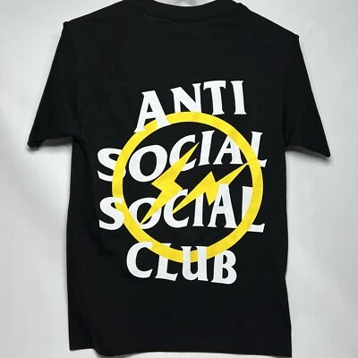 Camiseta AntiSocial Social Club X Fragment Design Bolt 2019 amarilla talla S auténtica Foto 1 de 4