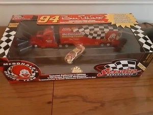 1998 Racing Champions NASCAR Bill Elliott McDonalds Chrome GOLD 1:64 Hauler/Car - Picture 1 of 7