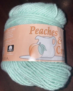 Peaches & Creme 4 Ply Worsted Weight 100% Cotton Yarn Baby Green - Picture 1 of 4