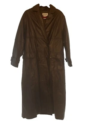 ¡Juntos! Trench coat chaqueta de cuero para mujer marrón talla 6 Foto 1 de 4