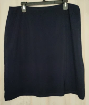 NOVA SAIA FEMININA LIZ BAKER AZUL MARINHO FORRADA TAMANHO 16 - Imagem 1 de 3