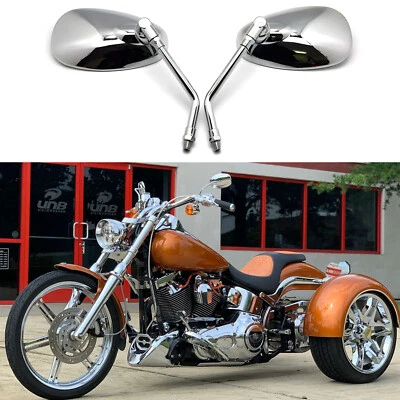 For Honda Shadow Aero VT 750 1100 Rebel 250 Chrome Motorcycle Rear View Mirrors - Image 1 of 4