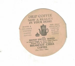 Dripco Coffee Filter Papers Unused Breakfast Cheer Coffee Vintage  - Picture 1 of 2
