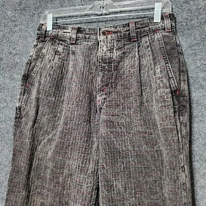 Vintage Levi's Pleated Pants Mens 31x29 Seersucker Acid Wash USA Made 80s 90s  - Picture 1 of 16