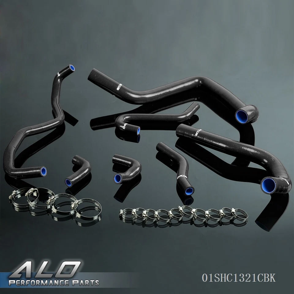 Black Silicone Radiator Hose Fit For Acura Integra 91-94 DB6 DB8 DC2 B18C B18C1 - Image 1 of 4