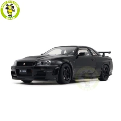 1/18 Nissan NISMO R34 GT-R Z-tune AUTOart 77463 Black Pearl Model Car - Image 1 of 4