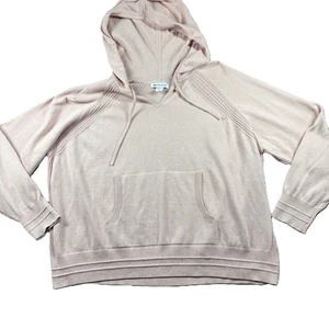 Athleta Women Sweater Evergreen Hoodie Hooded Ballerina Pink Size 1X A164 - Picture 1 of 9
