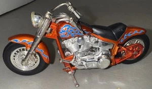 Hot Wheels Motorcycles Street Power Fat Ride 1:18 Harley Davidson Diecast Bike - Picture 1 of 16