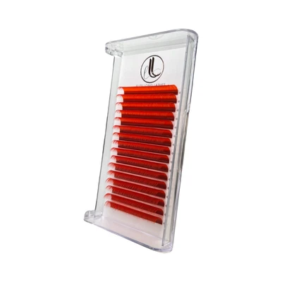 Candy Red Cashmere Eyelash Extensions – 0.07mm Trays - Image 1 of 4