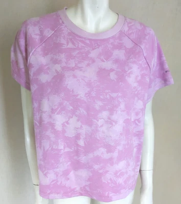 $40 NUEVA COLUMBIA XL Sudadera Floja Agua Terry Francés S/S Rosa Floral Gráfico Foto 1 de 4