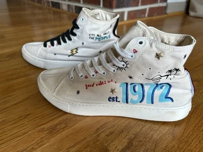 Zapatillas altas de lona Aldo talla 8,5 Rainbow Pride  Foto 1 de 4