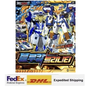Metal Cardbot S BLUE COP TRINITY Police Car Armor Bus Transforming Toy + EXPRESS - Picture 1 of 10