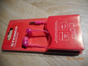 In-Ear Kabel Kopfhörer 3,5mm Micro-Klinke Stecker Anschluss -120cm lang rot - Bild 1 von 3