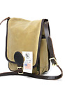 NWT Genuine vintage DULUTH canvas and brown leather messenger bag crossbody