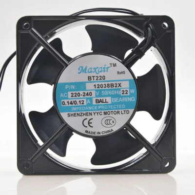 1pcs  Maxair BT220 12038B2X 12cm 220v 22w double ball axial fan - Image 1 of 4