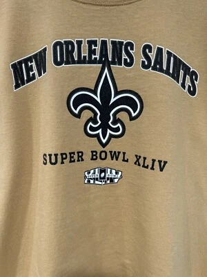 Camiseta New Orleans Saints Super Bowl XLIV Para hombres Pequeña Marrón Camiseta Reebok NFL Foto 1 de 4