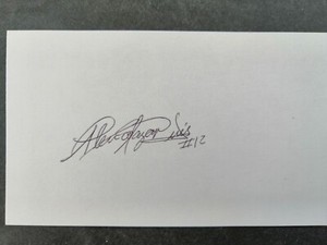 2003 Jamestown Marlins: Luis Alen, SIGNED 3x5 Card