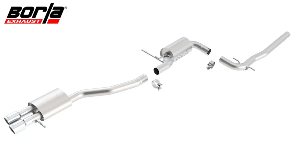 Borla S-Type 2.5" Cat-Back Exhaust Kit For 2006-2010 Volkswagen Jetta MK5 2.5L - Image 1 of 1