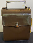 VTG Meyers Purse Classic Structured Brown Patent Leather Medium Made in USA