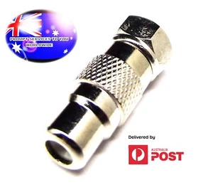 From OZ Quality 1PC TV Aerial Type F Male Plug To Female RCA Coax Adaptor +FP - Picture 1 of 4
