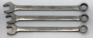 Snap-On SOEX22 SOEX24 SOEX26 11/16", 3/4", 13/16", Flank Drive Combo Wrench Set - Picture 1 of 5