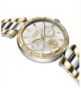 Orologio Versus Versace Sertie Cristallo Multifunzione Bracciale 36MM Testa di Leone Nuovo con scatola - Foto 1 di 9