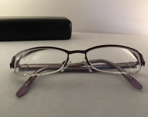 KATE SPADE Rx EyeGlasses HALF-rim Metal Purple Frame Size Est 50-20-135 - Picture 1 of 11