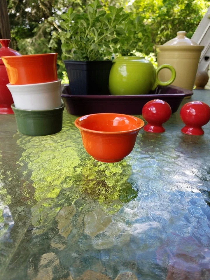 BOUILLON poppy orange HOMER LAUGHLIN FIESTA 6 3/4 OZ NEW