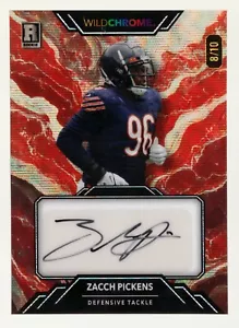 CHICAGO BEARS RC Zacch Pickens Rookie Auto 2023 Wild Card Wildchrome Chrome - Picture 1 of 2