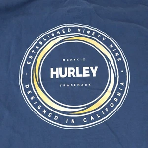 Camiseta Hurley Para Hombre Grande Azul Logo Gráfico Camiseta Patinador Y2K Años 90 Playa Retro - Imagen 1 de 9