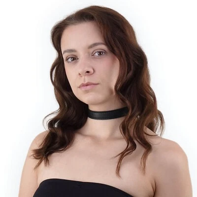 EDD LOVE-TOYS® Dezentes Leder Halsband clean Slave BDSM ohne O-Ring Bondage schwarz Nr. 8923