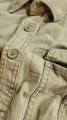 Sobrecamisa Aero Caqui Ropa de Trabajo Para Hombre Botón Delantero Mediana Foto 1 de 4