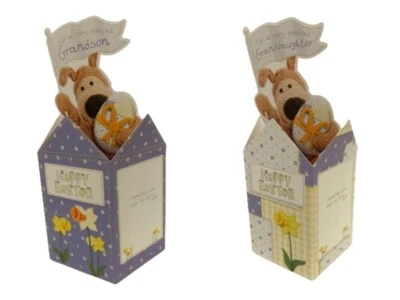 3D Official Boofle Grandson/ Granddaughter Happy Easter Pop Up Box Cards - Image 1 of 3
