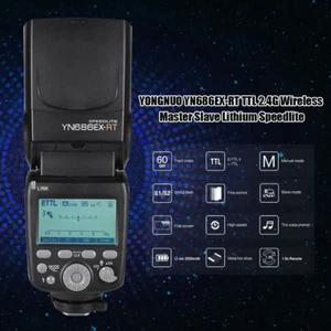 YONGNUO YN686EX-RT 2000mAh Speedlite 2.4G Wireless HSS 1/8000s TTL/M/MULTI Flash - Picture 1 of 12