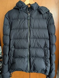 Chaqueta acolchada BURBERRY Brit 'Basford' con capucha, manga desmontable, plumón, para hombre talla M - Imagen 1 de 24
