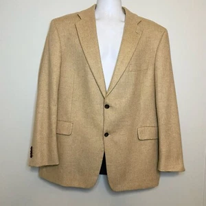 Arnold Brant Canada J.W Tweeds Cashmere Mohair Blazer Sports Coat Tan 46R - Picture 1 of 18