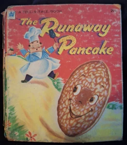 Vintage 1956 Whitman Tell-a-Tale Book ~ THE RUNAWAY PANCAKE -HC-Williams, READ - Picture 1 of 2