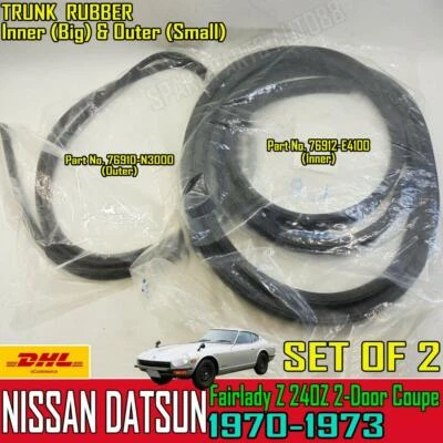 FOR DATSUN 240Z INNER & OUTER HATCH RUBBER SEAL LARGE RUBBER SEAL WEATHERSTRIP Foto 1 de 4