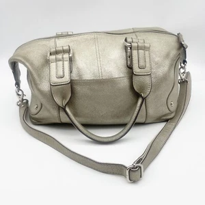 Tignanello Medium Silver Leather Shoulder Bag. EUC - Picture 1 of 10