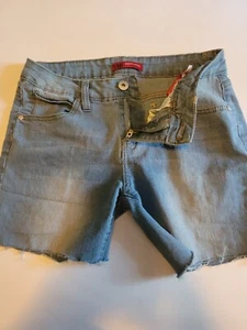 YMI Girl's Distressed Light Blue Denim Jean Cut Offs Size 14 - Picture 1 of 8