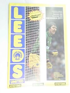 Leeds United V  Swansea City 10th December 1983 Canon League Division Two