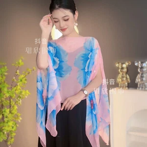 Chiffon Schal Bedecken Bolero Strickjacke Blume Umhang Schulterjacke Gekürzt Top - Bild 1 von 14