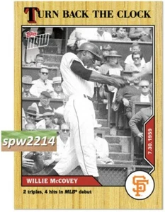 2020 Topps Now Turn Back the Clock Willie McCovey #122 - Picture 1 of 2