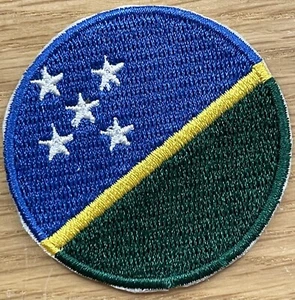 SOLOMON ISLANDS Country Flag Embroidered CIRCULAR PATCH Badge Circle - Picture 1 of 1